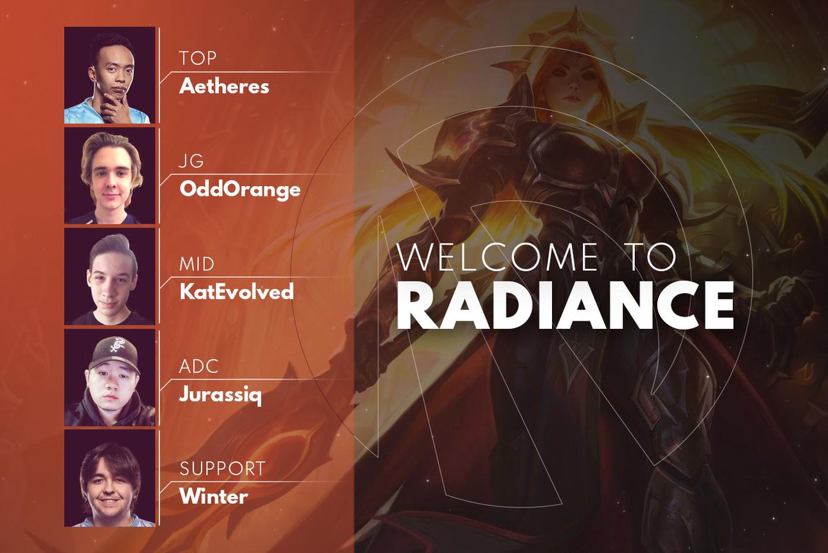 Radiance har offentliggjort deres LoL-roster